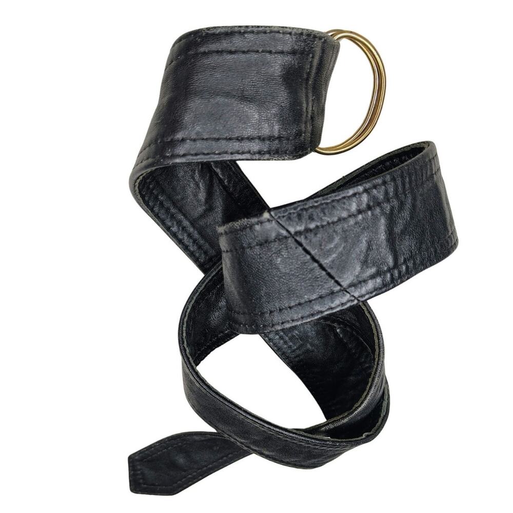 1970s Leather Pull-through Belt Buckle 2 Innch Width 44 Inch Length Gently Used